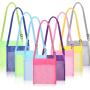 Wholesale Factory Price Portable Kids Sand Toys Storage Mesh Beach Bag Colorful Mesh Seashell Bags With Adjustable Strap
