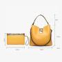 2024 Custom Snake Leather Bucket Hand Bag For Ladies 2 Pieces Set With Shoulder Strap
