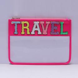 New Trend Hot Sale PVC Zipper Custom Designer Patches Pouch Organizer Cosmetic Pouches For Women