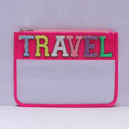 New Trend Hot Sale PVC Zipper Custom Designer Patches Pouch Organizer Cosmetic Pouches For Women