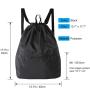 High Quality Custom Adjustable Waterproof Polyester Gym Drawstring Bag With Zipper Pocket