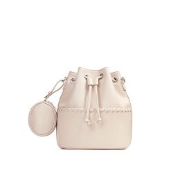Black Color Fashion Flower Shape Soft Leather Ladies Bucket Bags With Mini Pouch Sac Main Femme Large Capacity Women Handbags