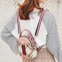 2024 new checkered shoulder bag female Korean fashion casual backpack handbag single shoulder crossbody bag