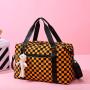 Checkerboard Travel Fitness Wet Separation Short Trips Large Capacity Duffel Bag Wholesale Waterproof Bag
