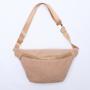New Casual Fashion Autumn Winter Pure Color Women's Adjustable Strap Waist Bag Faux Fur Sherpa Plush Fanny Pack