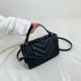 2023 Checkerboard Small Fabric PU Leather Flap Crossbody Bags for Women Fashion Handbags Lady Shoulder Bags
