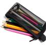 Gelory Hot Sale Custom Cheap Widened Pencil Bag Transparent PVC Plastic School Mesh Pencil Case