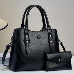 New wholesale luxury leather fashion quilted leather tote bags set women's large capacity women's shoulder bags 2024