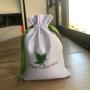 White Pink Matt Satin Cosmetic Drawstring Bag Thick Satin Cosmetic Pouch