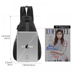 LOVEVOOK Fashion Anti Theft Waterproof Messenger Crossbody Chest Bag Nylon Backpack Travel Hiking Sling Chest Bag for Women