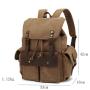 15.6 Inch Vintage Camping Outdoor Waterproof Travel Hiking School Bags Casual Sports Laptop Canvas Rucksack Backpack For Men