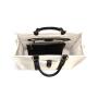 Custom Printed Logo Handbags Wholesale Handbag Set Tote Bags and Purse Black And White Handbag Set