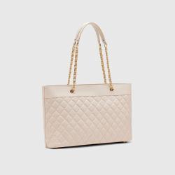 2024 Custom New Fashion Large Capacity Famale Handbags Luxury Lady Pu Leather Shoulder With Nice Chain Tote Bag For Women