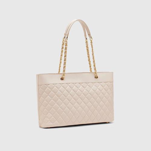 2024 Custom New Fashion Large Capacity Famale Handbags Luxury Lady Pu Leather Shoulder With Nice Chain Tote Bag For Women