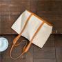 New design Leather decoration sling bags wholesale Casual girl fashion shoulder bag Large capacity shopping tote canvas bag