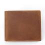 Manufacturer Wholesale Classic Brown Genuine Leather Mens Wallets Custom Your Logo RFID Blocking Slim Minimalist Wallet for Men
