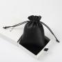 Logo Emboss Custom Black Bag Wholesale Drawstring Pouches Gift Packaging Cosmetic Jewelry Bags