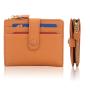 Custom Logo Causal Small Mini Leather Wallets Mens Slim Wallet Card Holder With Zip Coin Pocket