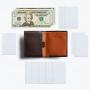 Luxury full grain leather slim bofild money wallet with back pocket rfid blocking for men
