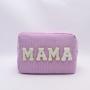 Keymay Popular High Quality Gold Zipper Portable Winter Cute Girls Corduroy Travel Bag Makeup Bag Corduroy Women Cosmetic Bag