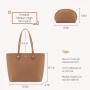 LOVEVOOK 2pc Fashion Classic Tote Bag 15.6 in Office briefcase with Clutch Purse laptop Handbag Woven Leather Handbag for Women