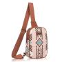 Hot Selling Custom ethnic style pattern PU Leather Patch Single Shoulder Women's Chest Bag Bohemian Crossbody Bag