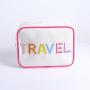8 Colors Canvas Cosmetic Bags Travel Toiletry Kits Eco-friendly Durable Zipper Pouch Cotton Grocery Organizer Canvas Makeup Bag