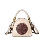 2024 Retro Style embossed pattern shoulder bag  Monochrome women bags Satchel Temperament Female Bag
