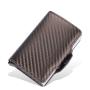 OEP006 New fashion RFID Automatic Bullet Card holders Double Layer Carbon Fiber Anti-theft Card Holder Magnetic Buckle Card box