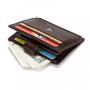 HF038 New Lychee Pattern PU Leather Wallet Zipper Coin Purse Mini Buckle Wallet Unisex Bank Card Holder Business ID Card Holder