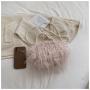 Fluffy Turkey feather party clutch elegant fur bags Ostrich Feather Pearl Women Evening Handbags 2024