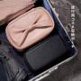 Compact Makeup PU Pouch Case Travel Accessories Organizer for Cosmetics Box Train Organizer Bag with Handle Strap