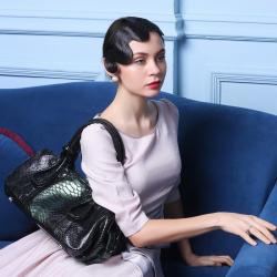 OEM ODM Custom Sac A Main Femme Luxe Luxury Genuine Real Snake Skin Leather Vintage Baguette Tote Bags Handbags for Women