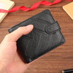 2024 Men's Large Capacity PU Vintage Wallet Waterproof Business Fashion Multi-Functional Card Bag Banknote Clip Multi-Card