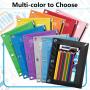 Gelory 3 Ring Binder Pouch Pencil Bag with Holes Clear Mesh Window 3-Ring Zipper Pencil Pouch for Students Stationery