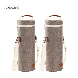 2021 New Wine Bag Promotion Portable Wine Cooler Single Wine Cooler Bag Insulated Bag for Delivery Single Bottle Travel Polybag