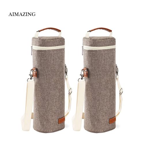2021 New Wine Bag Promotion Portable Wine Cooler Single Wine Cooler Bag Insulated Bag for Delivery Single Bottle Travel Polybag