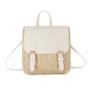 Schoolbag wholesale women bag 2024 new lady backpack large capacity backpack straw bag simple shoulder bag