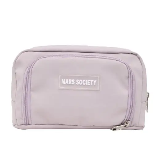 Gelory Simple Fasion Girls Large Capacity Stationery Organizer Cosmetic Bag Soft Mesh Makeup Bag