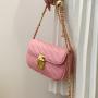 Lock Embroidered Leather Crossbody Bags For Women Soft Leather Bolsos-Para-Mujeres- Chains Bolsas Para Mujer