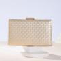 New Arrival Clutch Handbag Shoulder Crossbody Bags Wedding Party Fashion Woven Texture PU Square Evening Bags For Woman
