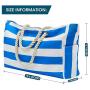 ZR940 Wholesale Customized High Quality OEM Striped Knitted Cotton Canvas Tote Bag Shopping Bag Beach Bag Rope Handle Vacation