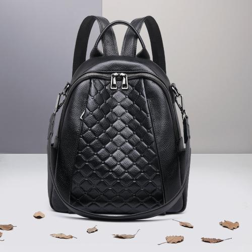 Fashion Casual Large-capacity College Style Travel Bag  Leather Backpack Women Ladies Backpack  Leather Student Backpack