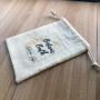 Thin Silk Printed Gold Muslin Cotton Packaging Pouch Transparent Muslin Drawstring Packaging Bag