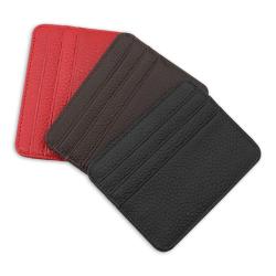 Wholesale mini card holder leather card bag front pocket wallet rfid pu credit card holder