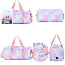 Gelory Sports Gym Bag Sport Gym Bag Women Travel with Shoe Compartment Wet Pocket Sports Duffels Gym Bag Outdoor Totes