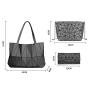 LOVEVOOK Brands geometric Purses and Handbags Set Ladies Geometric Bag 3 pieces Women geometric Hand bags