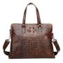 OEM 2024 fashion Men's business briefcase genuine leather men's shoulder bag wholesale handbags factory