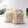 Eco-Friendly Different Size Cotton Linen Baby Shoe Dust Bag For Packaging Shopping Drawstring Muslin Shoe Pouch