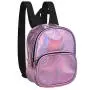 Travel College Students Backpack Daypacks Custom Laser Holographic PU Leather School Bag Bookbags